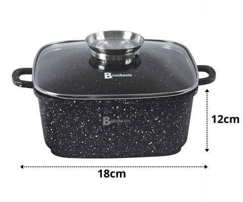 BRYTFANNA / GARNEK Z POWŁOKĄ GRANITOWĄ 2.3L 18cm BRUNBESTE BB-1984 BRYTFANNA / GARNEK Z POWŁOKĄ GRANITOWĄ 2.3L 18cm BRUNBESTE BB-1984