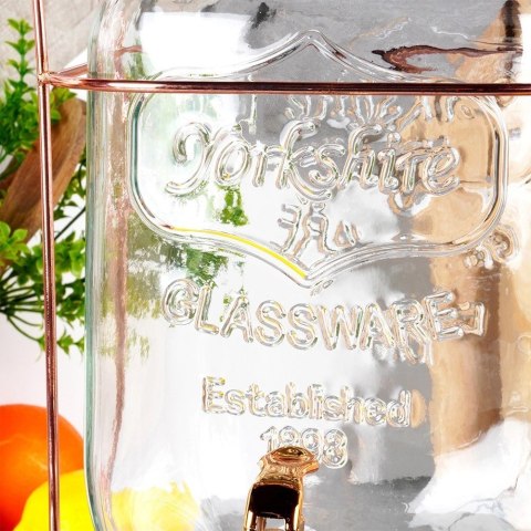 Słój do napojów z kranikiem i stojakiem złotym 5,5 l Słój do napojów z kranikiem i stojakiem złotym 5,5 l