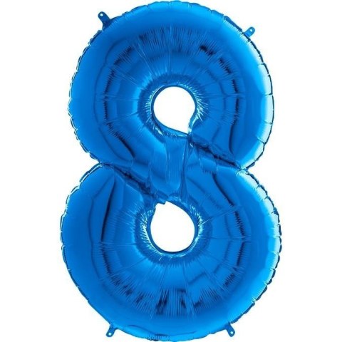 Balon Foliowy Cyfra 8 Niebieska - 102 cm Grabo Balon Foliowy Cyfra 8 Niebieska - 102 cm Grabo