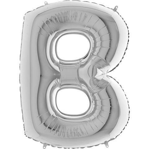 Balon Foliowy Litera 40' B srebrna Balon Foliowy Litera 40' B srebrna