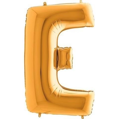 Balon Foliowy Litera 40' E złota Balon Foliowy Litera 40' E złota