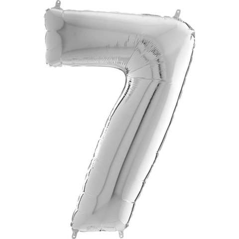 Balon foliowy Cyfra 7 Srebrna - 102 cm Grabo Balon foliowy Cyfra 7 Srebrna - 102 cm Grabo