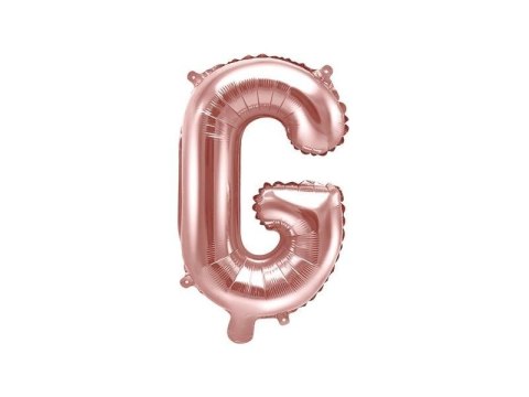 Balon foliowy Litera G, 35cm, Rose Gold różowe złoto Balon foliowy Litera G, 35cm, Rose Gold różowe złoto