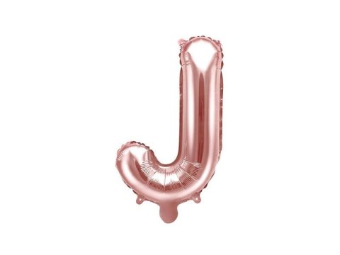 Balon foliowy Litera J, 35cm, Rose Gold różowe złoto Balon foliowy Litera J, 35cm, Rose Gold różowe złoto