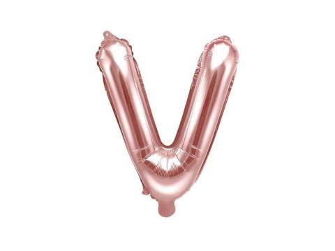 Balon foliowy Litera V, 35cm, Rose Gold różowe złoto Balon foliowy Litera V, 35cm, Rose Gold różowe złoto