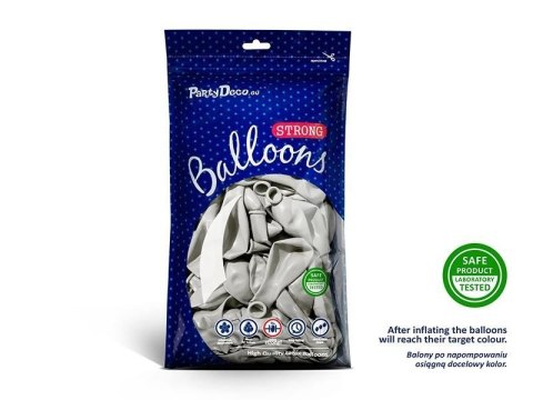 Balony Strong, Metaliczne Srebrne, 30cm, 10 szt. Balony Strong, Metaliczne Srebrne, 30cm, 10 szt.