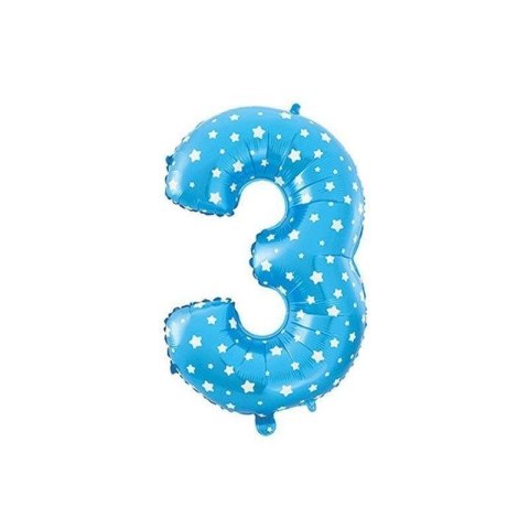 Cyfra 0 Balon Foliowy - 40 cm Niebieska Cyfra 0 Balon Foliowy - 40 cm Niebieska