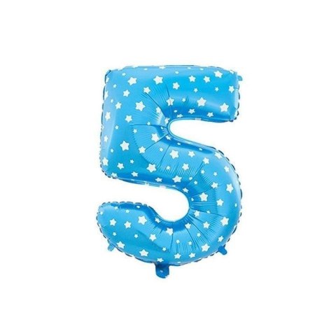 Cyfra 0 Balon Foliowy - 40 cm Niebieska Cyfra 0 Balon Foliowy - 40 cm Niebieska