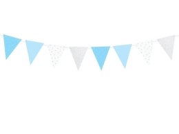 Girlanda Birthday - Błękitne Flagietki, 1,3m