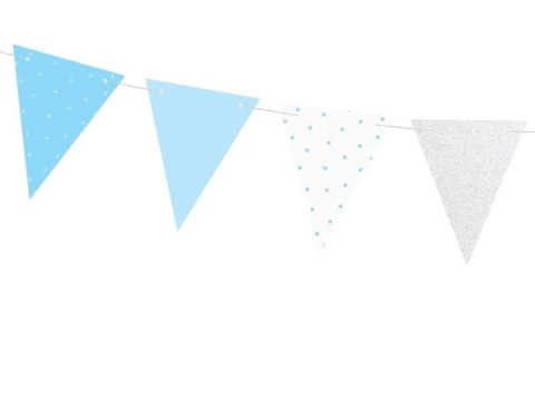 Girlanda Birthday - Błękitne Flagietki, 1,3m Girlanda Birthday - Błękitne Flagietki, 1,3m