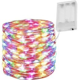 Lampki LED, Kolorowe, na druciku, 100 diod