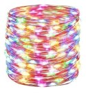 Lampki LED, Kolorowe, na druciku, 100 diod