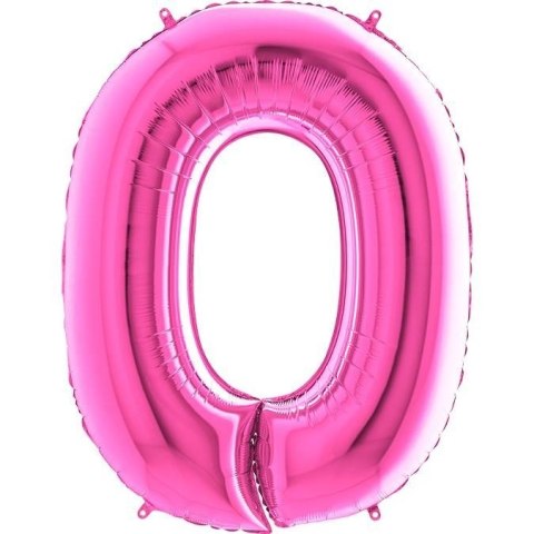 Balon Foliowy Cyfra 0 Różowa Fuksja - 102 cm Grabo Balon Foliowy Cyfra 0 Różowa Fuksja - 102 cm Grabo