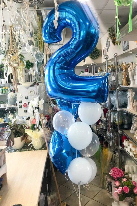 Balon Foliowy Cyfra 2 Niebieska - 102 cm Grabo Balon Foliowy Cyfra 2 Niebieska - 102 cm Grabo