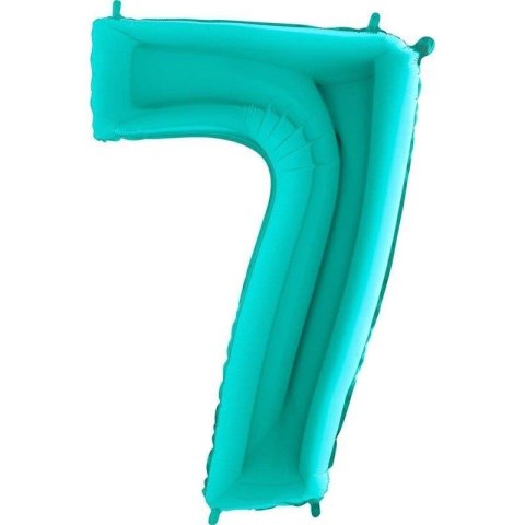 Balon Foliowy Cyfra 7 Tiffany, Miętowy - 102 cm Grabo Balon Foliowy Cyfra 7 Tiffany, Miętowy - 102 cm Grabo
