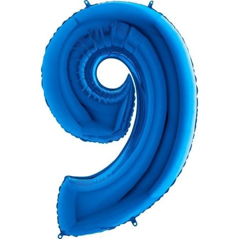 Balon Foliowy Cyfra 9 Niebieska - 102 cm Grabo Balon Foliowy Cyfra 9 Niebieska - 102 cm Grabo