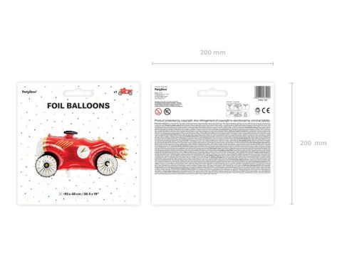 Balon foliowy Auto, Samochód 93x48cm Balon foliowy Auto, Samochód 93x48cm