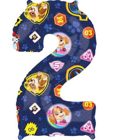Balon foliowy Cyfra 2 Psi Patrol 43cm x 66 cm Balon foliowy Cyfra 2 Psi Patrol 43cm x 66 cm