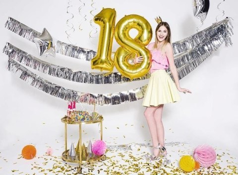 Balon foliowy Cyfra 8, 86cm, złoty Balon foliowy Cyfra 8, 86cm, złoty