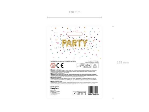Balon foliowy Litera D, 35cm, Złota Balon foliowy Litera D, 35cm, Złota
