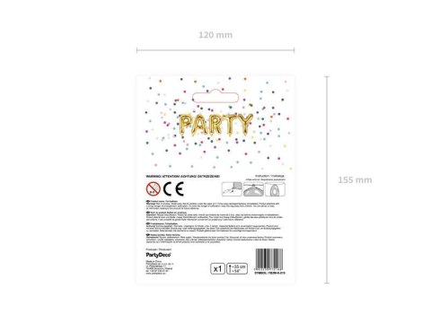 Balon foliowy Litera K, 35cm, Złota Balon foliowy Litera K, 35cm, Złota