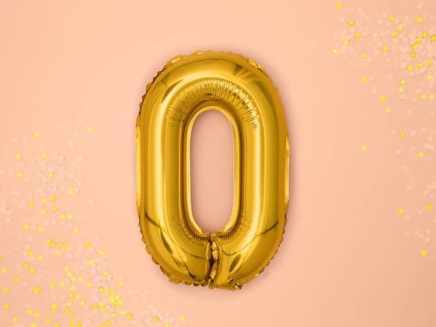 Balon foliowy Litera O 35cm, Złota Balon foliowy Litera O 35cm, Złota