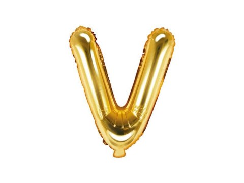 Balon foliowy Litera V 35cm, Złota Balon foliowy Litera V 35cm, Złota