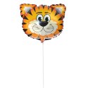 Balon foliowy zwierzak - tygrysek na patyk 25 cm