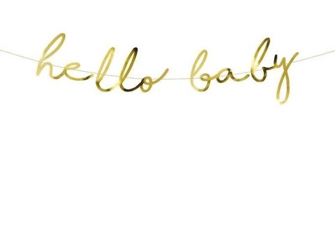Baner Little Star - Hello Baby, złoty, 18x70cm Baner Little Star - Hello Baby, złoty, 18x70cm