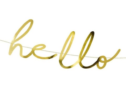 Baner Little Star - Hello Baby, złoty, 18x70cm Baner Little Star - Hello Baby, złoty, 18x70cm