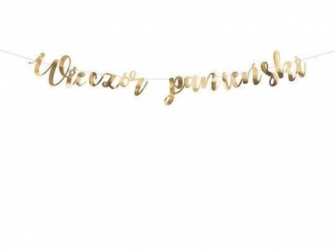 Baner Wieczór panieński, złoty, 150x21,5cm Baner Wieczór panieński, złoty, 150x21,5cm