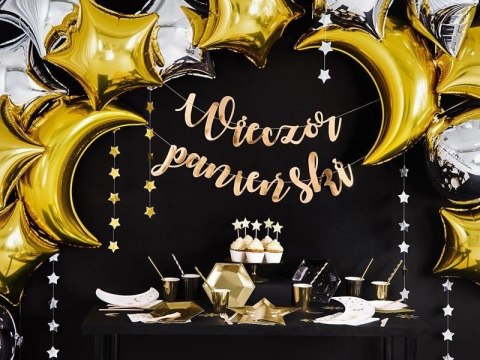 Baner Wieczór panieński, złoty, 150x21,5cm Baner Wieczór panieński, złoty, 150x21,5cm