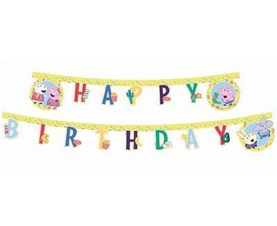 Banner Peppa Pig-Happy Birthday, 230 cm Banner Peppa Pig-Happy Birthday, 230 cm