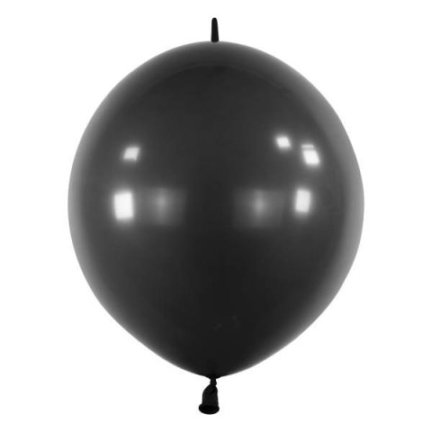 Lateksowe z łącznikiem Czarne, Decorator E-Link Jet Black, 30cm, 50 szt. Lateksowe z łącznikiem Czarne, Decorator E-Link Jet Black, 30cm, 50 szt.