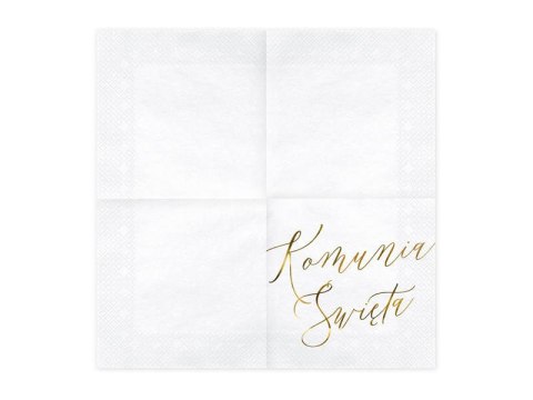 Serwetki Komunia Święta, białe, 33x33cm, 20 szt Serwetki Komunia Święta, białe, 33x33cm, 20 szt