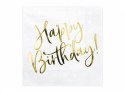 Serwetki urodzinowe z napisem Happy Birthday, 33cm, 20 szt.