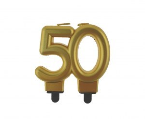 Świeczka na tort 50 urodziny, liczba „50" Świeczka na tort 50 urodziny, liczba „50"