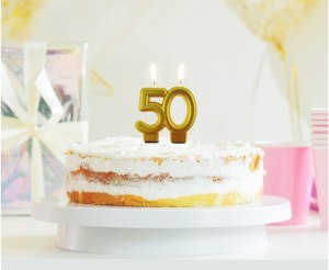 Świeczka na tort 50 urodziny, liczba „50" Świeczka na tort 50 urodziny, liczba „50"