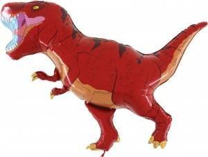 Balon Foliowy - Czerwony Dinozaur T-Rex 90 cm Grabo Balon Foliowy - Czerwony Dinozaur T-Rex 90 cm Grabo