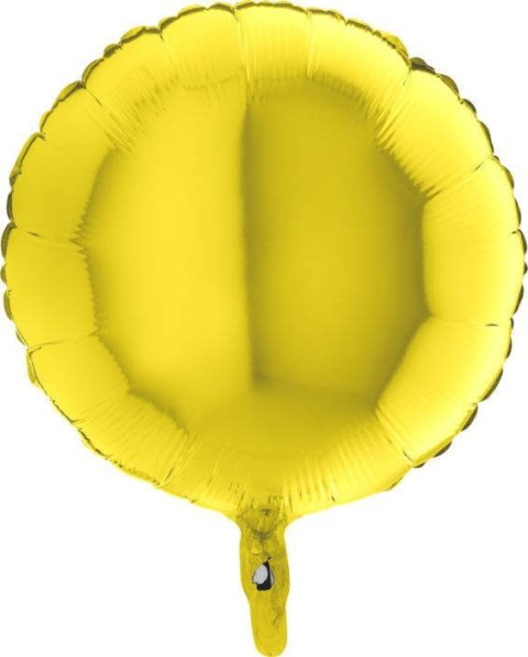 Balon Foliowy - Okrągły żółty 46 cm, Grabo Balon Foliowy - Okrągły żółty 46 cm, Grabo