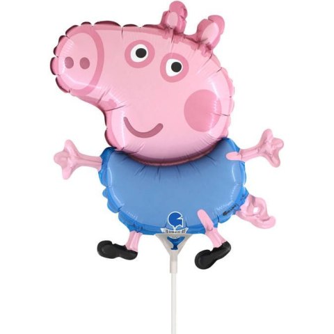 Balon Foliowy - Świnka George na patyk, 35 cm Grabo Balon Foliowy - Świnka George na patyk, 35 cm Grabo