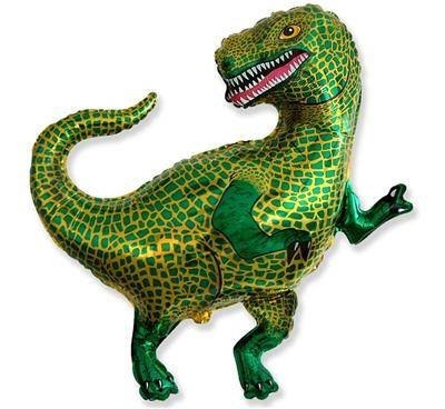 Balon Foliowy Zielony Dinozaur, Tyranozaur 62cm Balon Foliowy Zielony Dinozaur, Tyranozaur 62cm