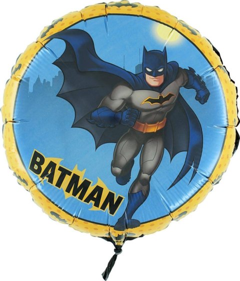 Balon foliowy Batman okrągły 46 cm Balon foliowy Batman okrągły 46 cm