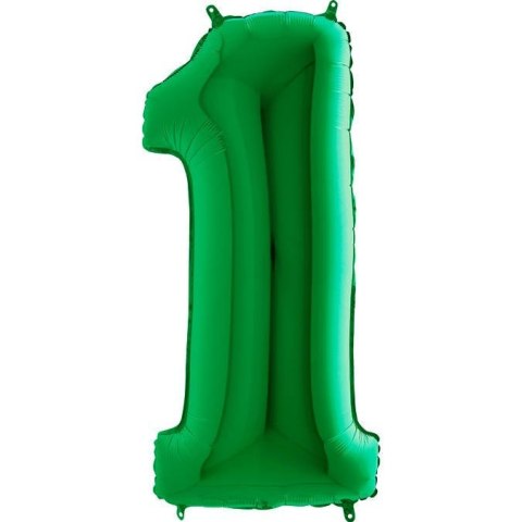 Balon foliowy Cyfra 1 Zielona - 102 cm Grabo Balon foliowy Cyfra 1 Zielona - 102 cm Grabo