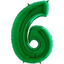 Balon foliowy Cyfra 6 Zielona - 102 cm Grabo Balon foliowy Cyfra 6 Zielona - 102 cm Grabo