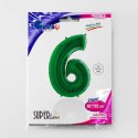 Balon foliowy Cyfra 6 Zielona - 102 cm Grabo Balon foliowy Cyfra 6 Zielona - 102 cm Grabo