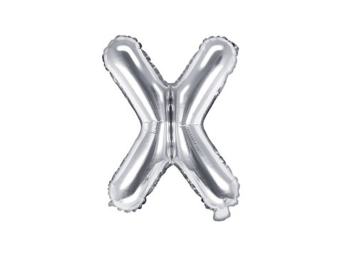 Balon foliowy Litera X 35cm, Srebrna Balon foliowy Litera X 35cm, Srebrna