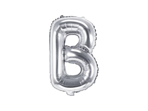 Balon foliowy Litera B, 35cm, Srebrna Balon foliowy Litera B, 35cm, Srebrna