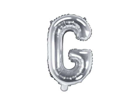 Balon foliowy Litera G, 35cm, Srebrna Balon foliowy Litera G, 35cm, Srebrna