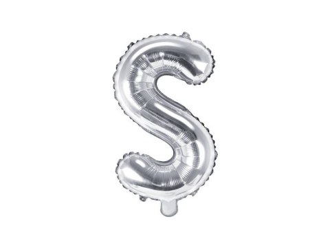 Balon foliowy Litera S 35cm, Srebrna Balon foliowy Litera S 35cm, Srebrna